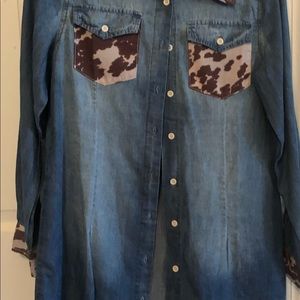 Size small denim top or dress Crazy Train